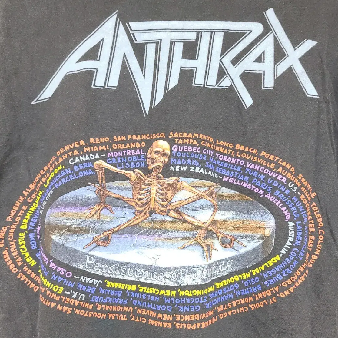 brockum anthrax 앤스랙스 vtg 메탈 빈티지티셔츠