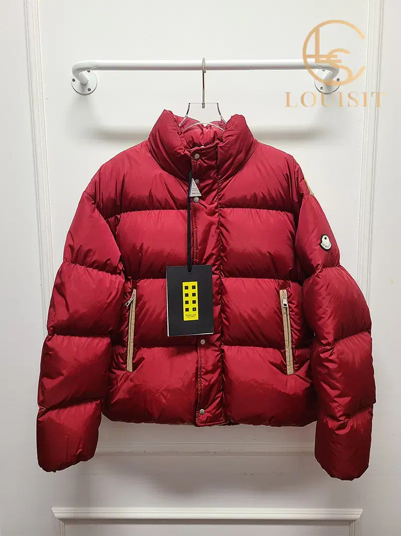 [2] Moncler X Palm Angels Panamint Red Short Padded Jumper