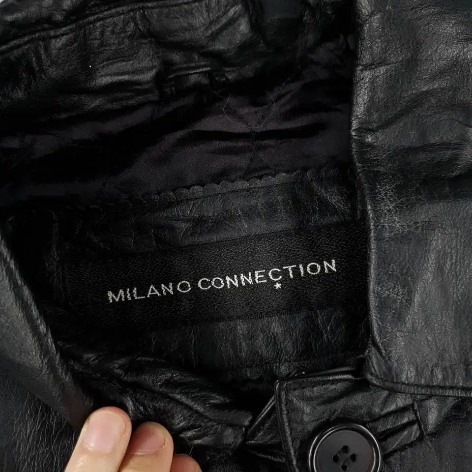 MILANO CONNECTION 블랙 소가죽 쓰리포켓 라이더자켓 가죽자켓