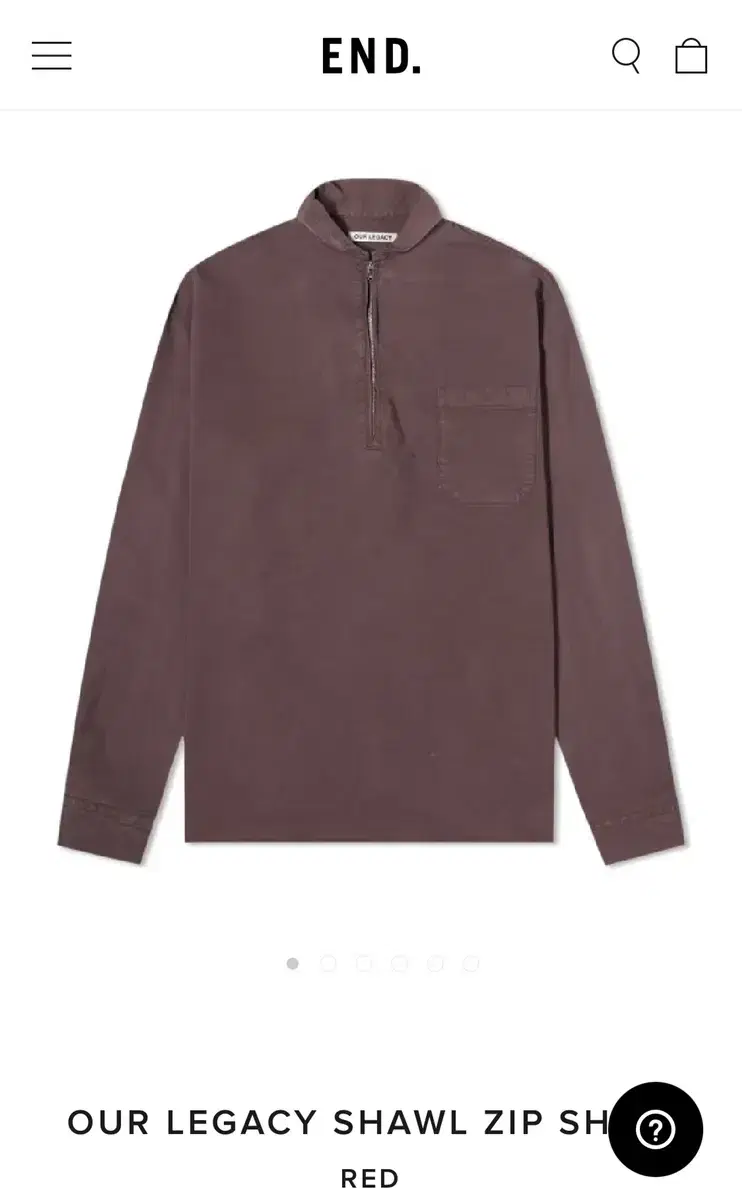 our legacy shawl zip shirt