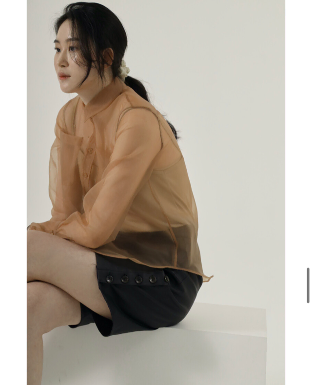 Yuje camel organza blouse