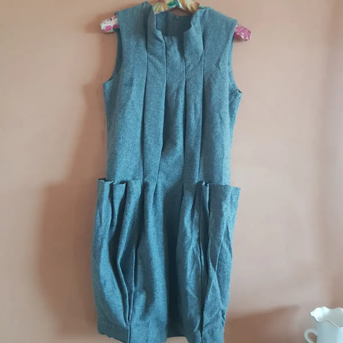 Super Chic Sleeveless Wool Material ONEPIECE