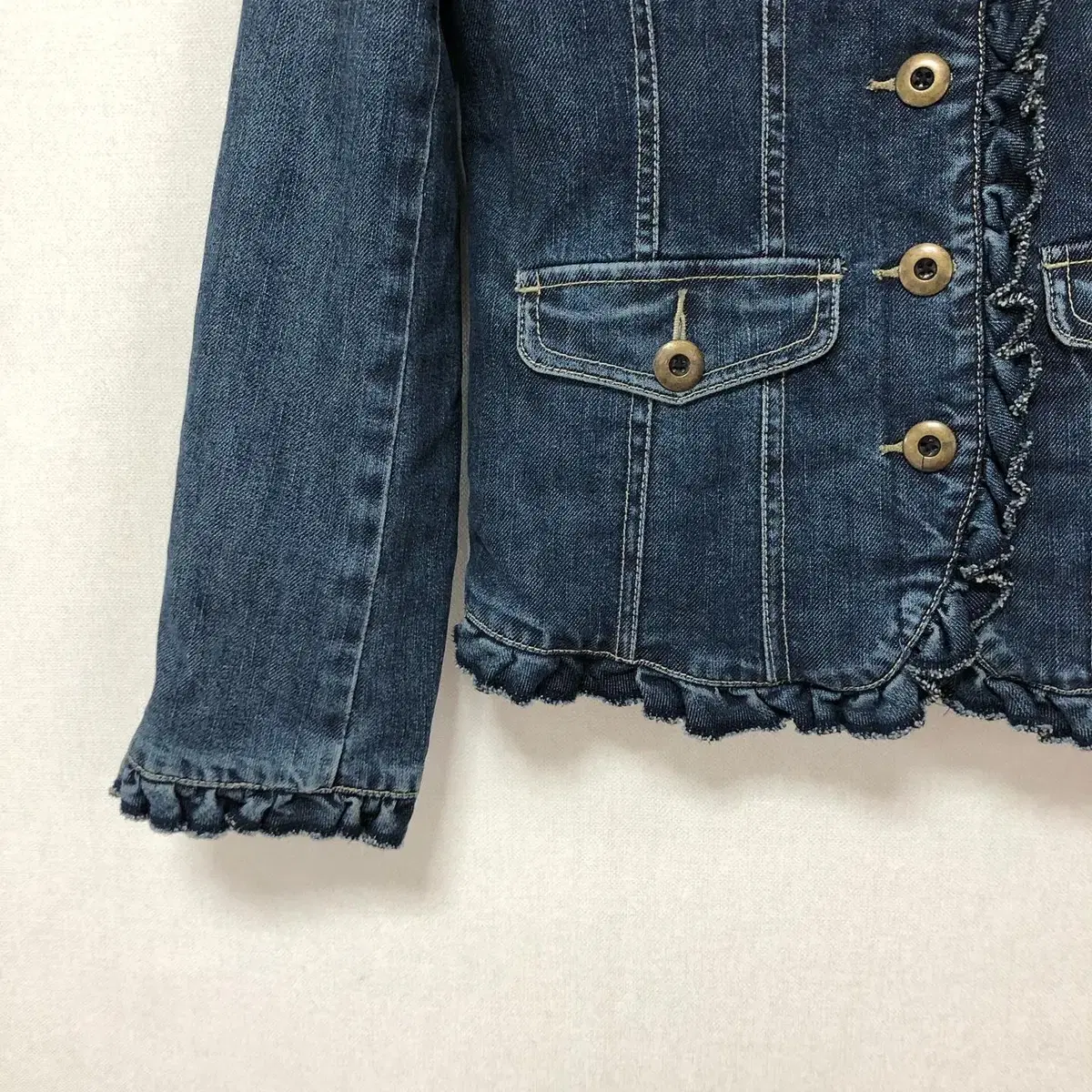 Vintage Louie pleated jean jacket