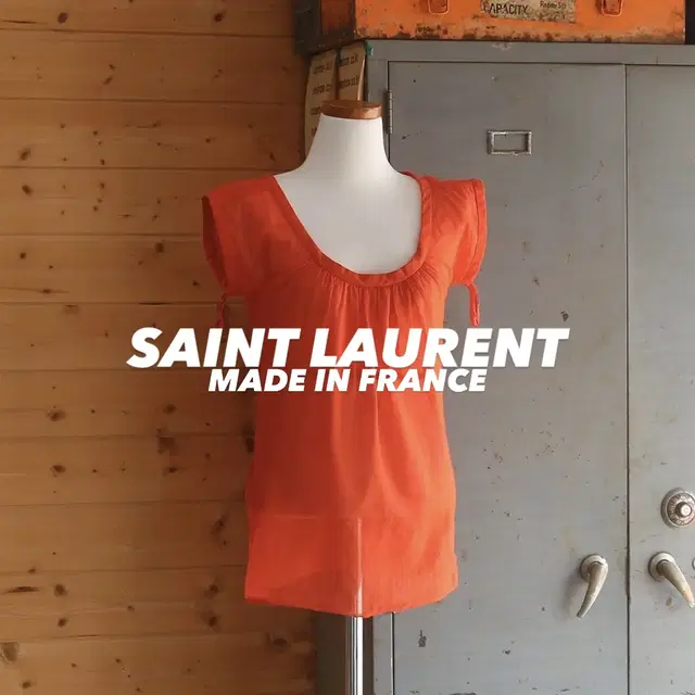 saint laurent 생로랑 린넨 탑 (여성용 34)