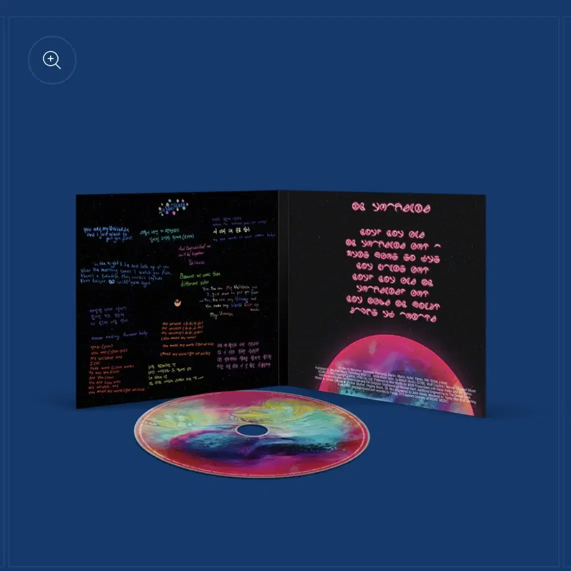 미개봉 방탄 콜드플레이 마이 유니버스 my universe cd 씨디