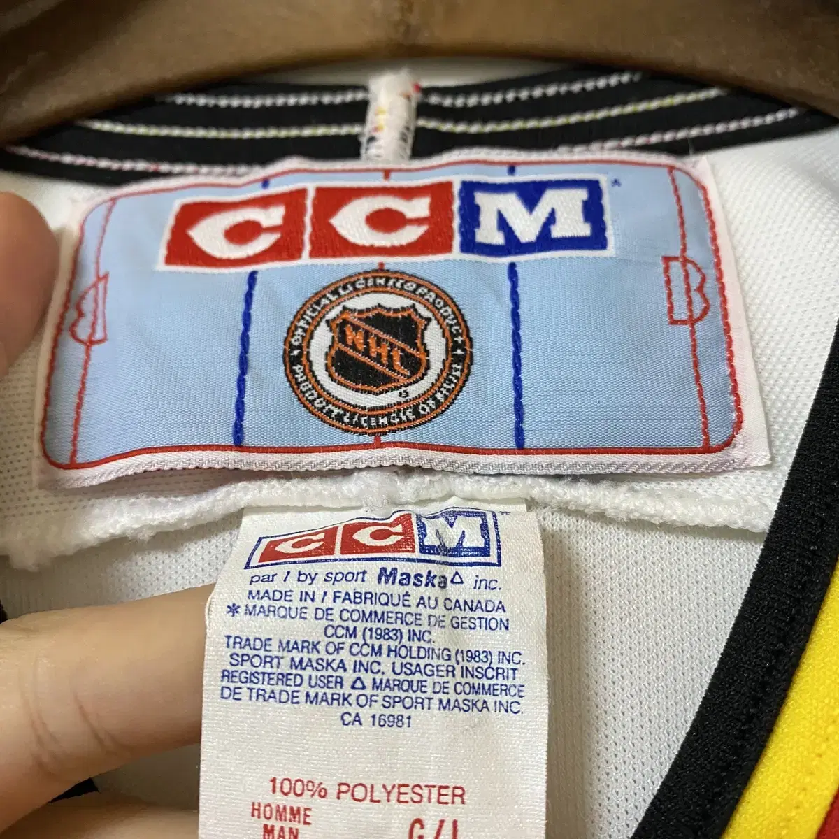 nhl 아이스하키 벤쿠버 커넉스 90s 빈티지 하키 져지