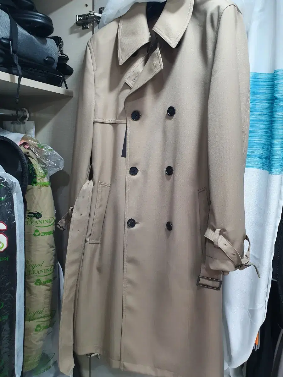 (M)Gentlemen's Standard Wool-blend Oversized Trench Coat