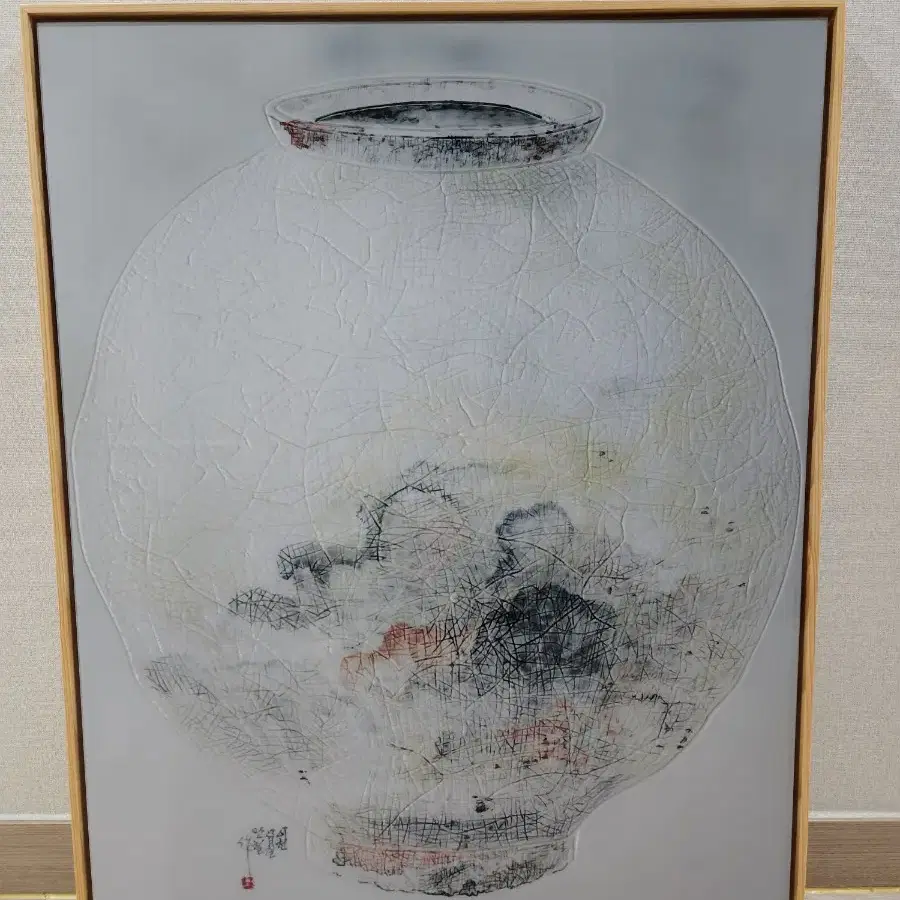 달항아리 도자기 판화 그림