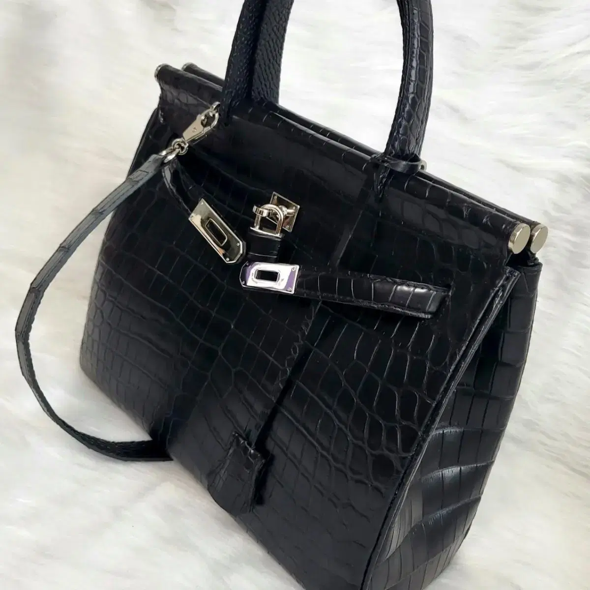 Crocodile leather Tote Bag