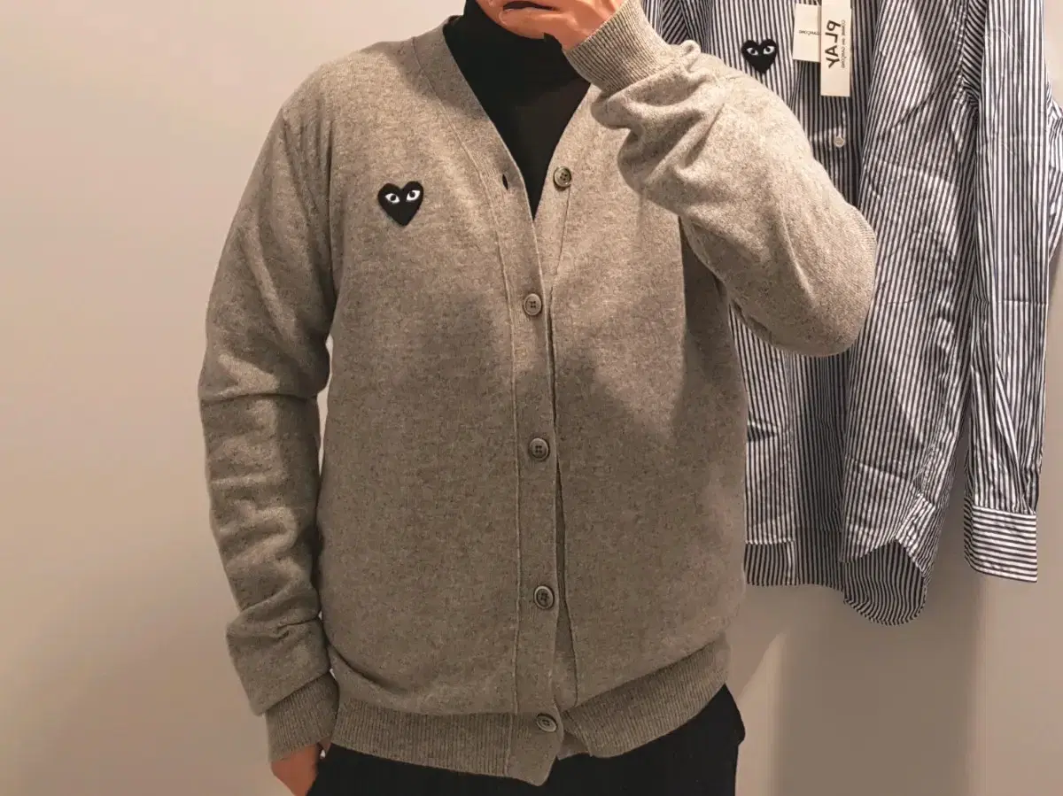 Comme des Garçons gray cardigan