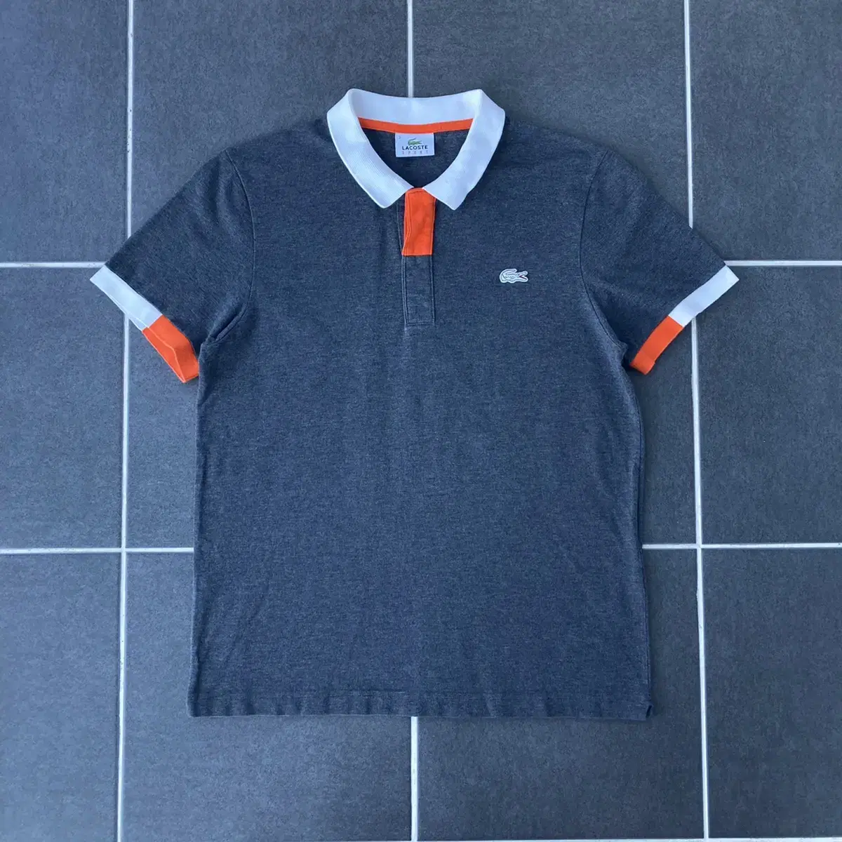 (95)Lacoste Sport Gray Pique Polotti 3