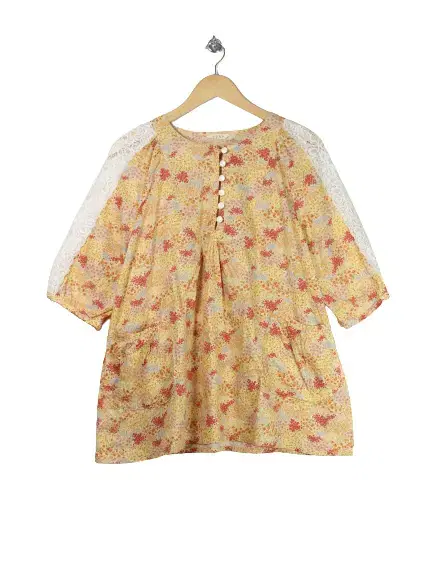 HANA Flower Mini Pocket Blouse [22052504]