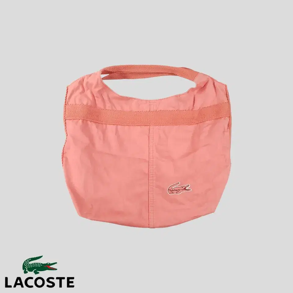 Lacoste Pigment Pink Embroidered Logo Tote Shoulder Bag