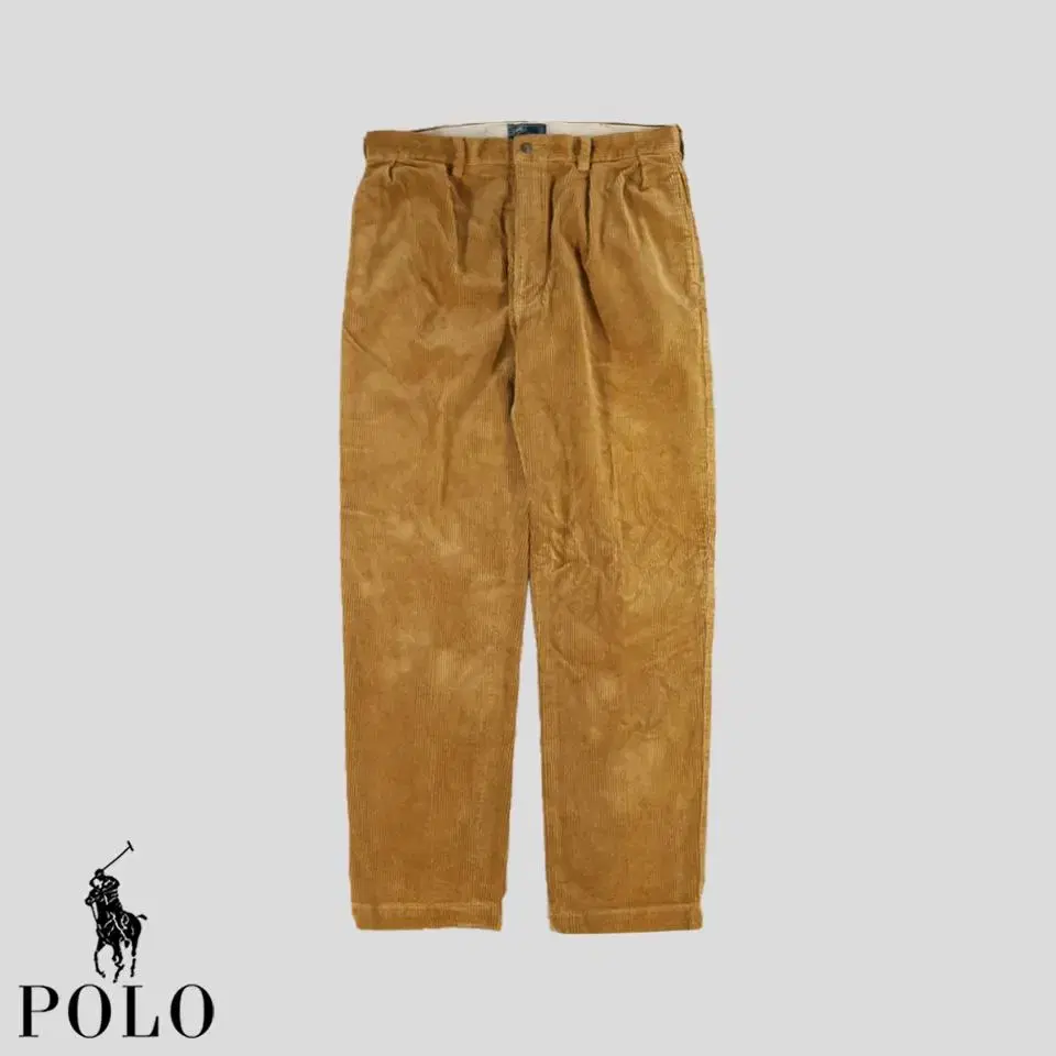 Polo Ralph Lauren Beige Corduroy Golden Amekazi Cotton Trousers 36