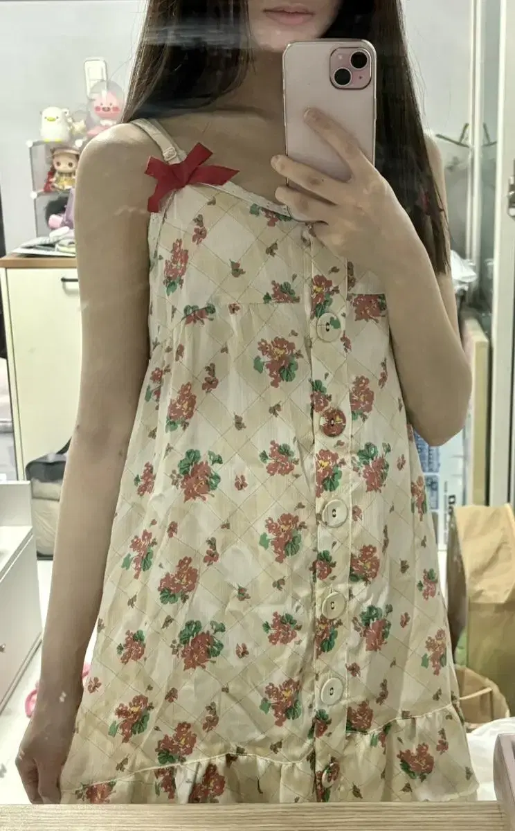 Ribbon Flower Strap Dress (Sale!)