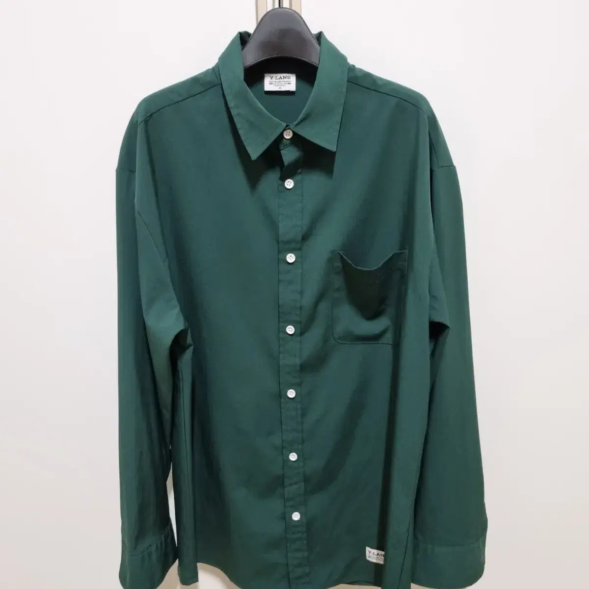 (New) 95 size men's green long sleeve shirt lee yeoreum shirt 03