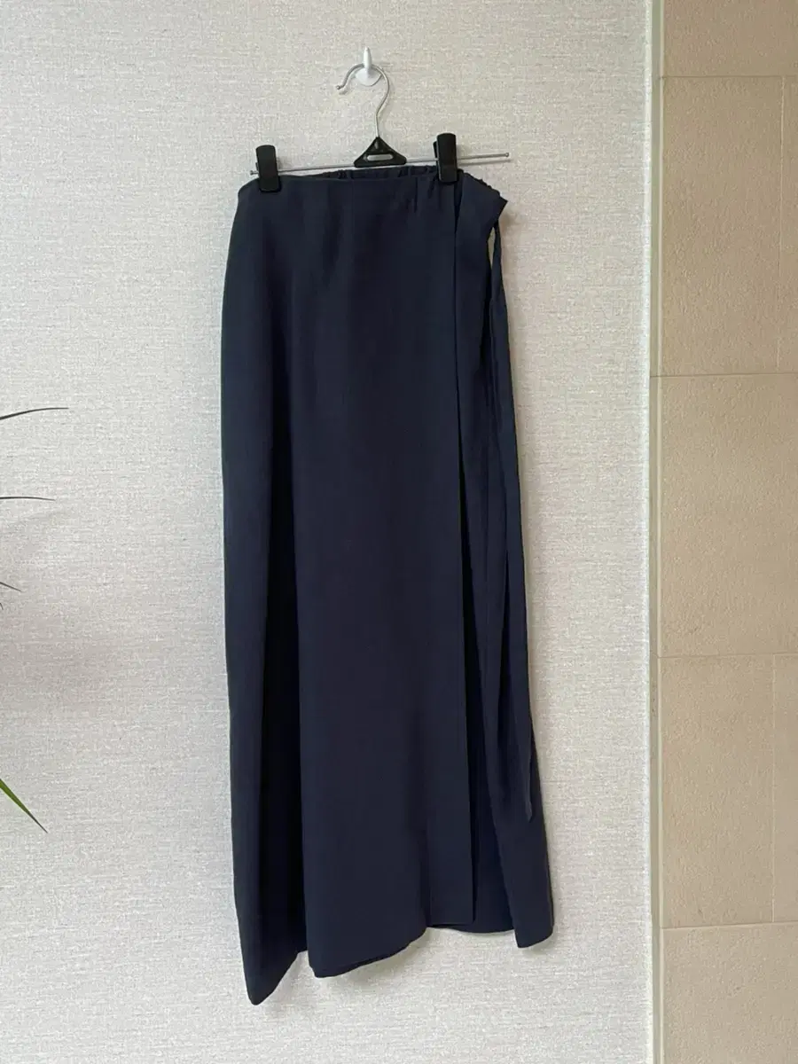 Navy linen wrap skirt 