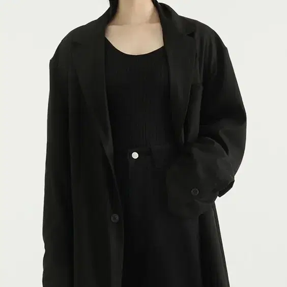 로컬맨션 heavy cotton oversize jacket 오버핏 블랙