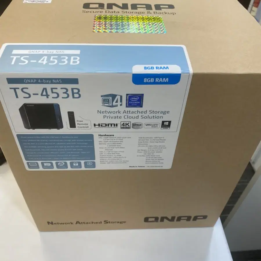 QNAP NAS TS-453B 8G 4bay 4TB x 4개