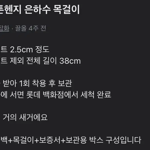 교신x)스톤헨지 전지현 목걸이