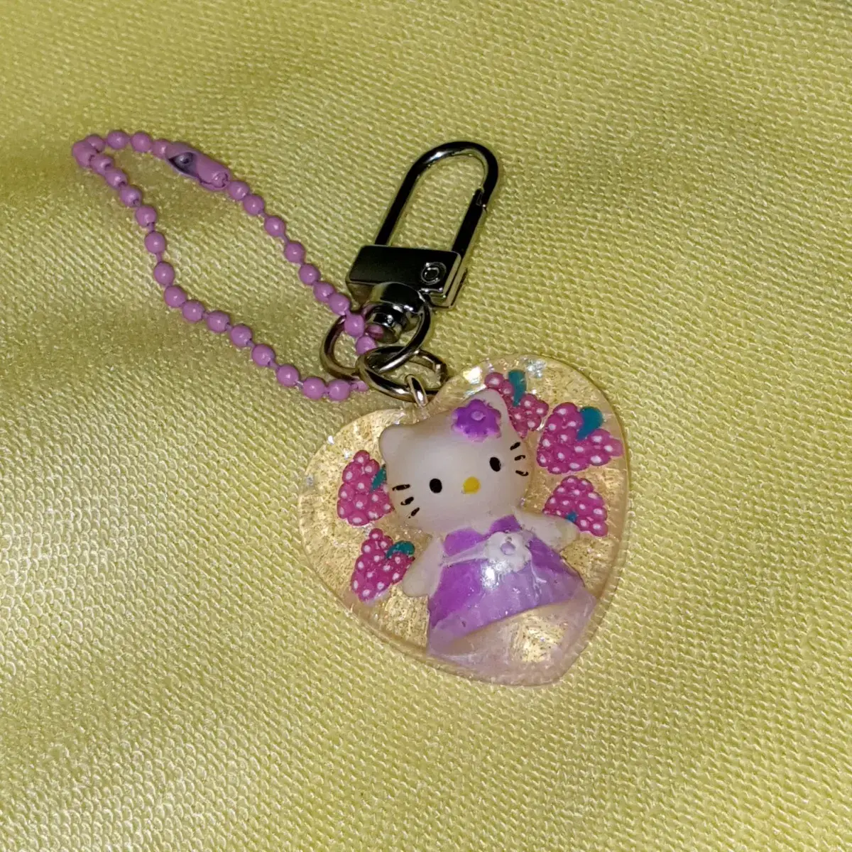 Resin Art Kitty Keyring