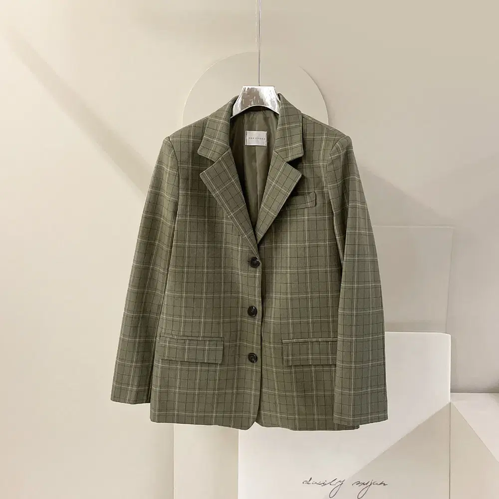 [HOT SALE] J1027 Basic Mixed Check Pocket Jacket (Shoulder Pads)