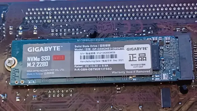 GIGABYTE M.2 NVMe SSD 2280 128GB(신품)