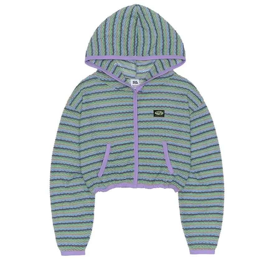 스컬프터 Stripe Knit Hoodie Multi Green