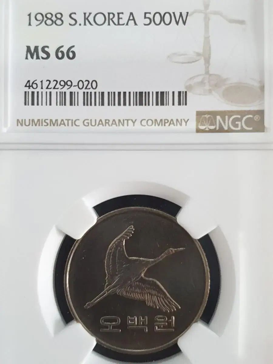 1988년 500원 NGC 66등급 주화