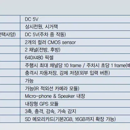 조우텍 adr3000 2채널 블랙박스