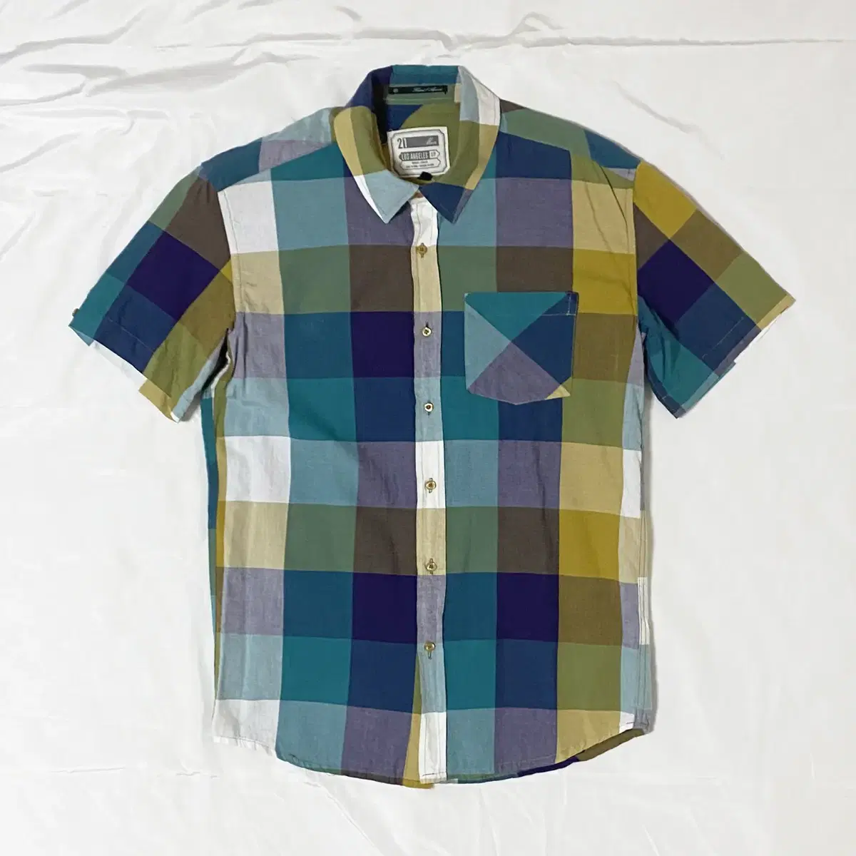 FOREVER21 Check Short Sleeve Shirt