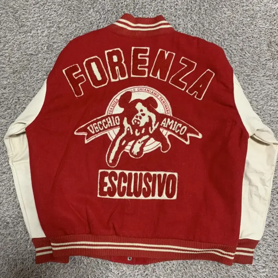 forenza 90s 도그 레어 가죽 바시티