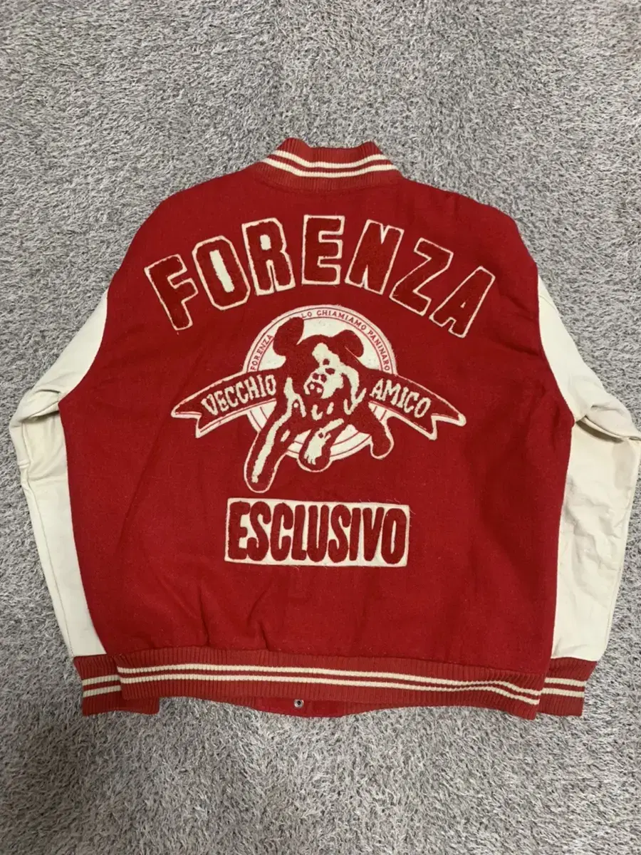 forenza 90s 도그 레어 가죽 바시티