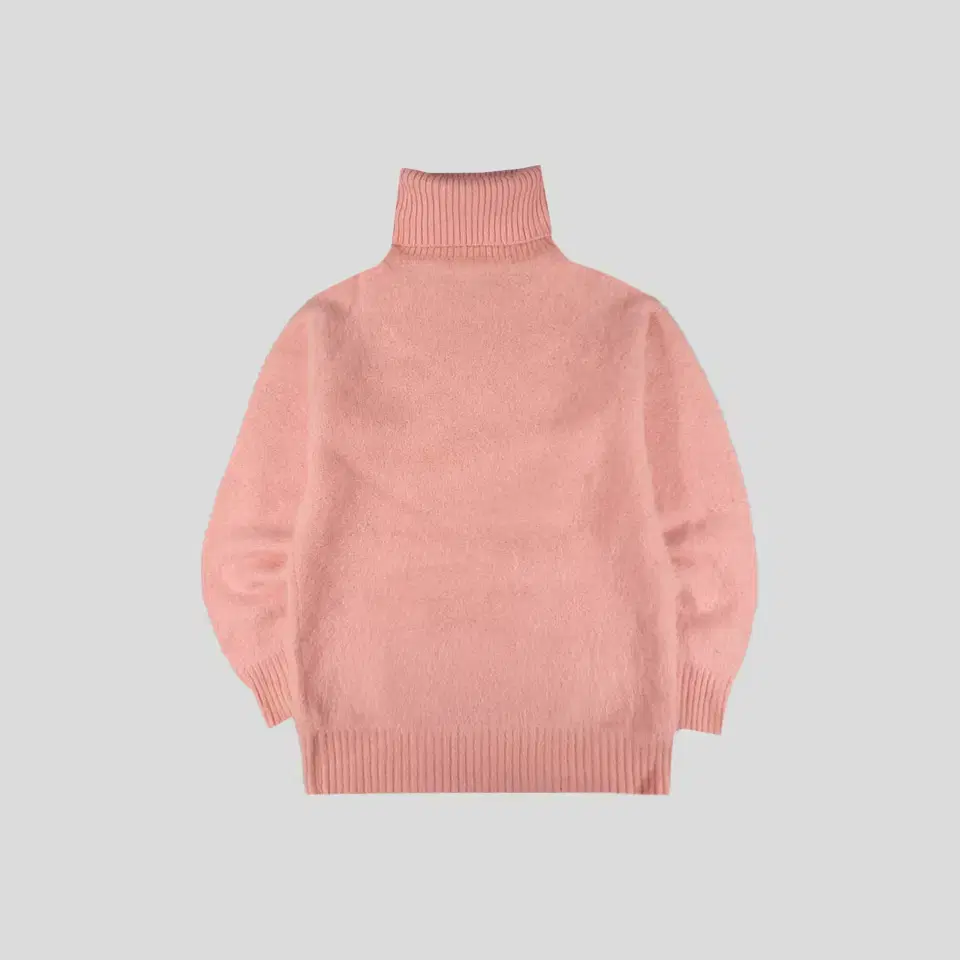 Vintage Baby Pink Strawberry Milk Hairy Wool Blend Neck Pola Turtleneck Knit MADE I