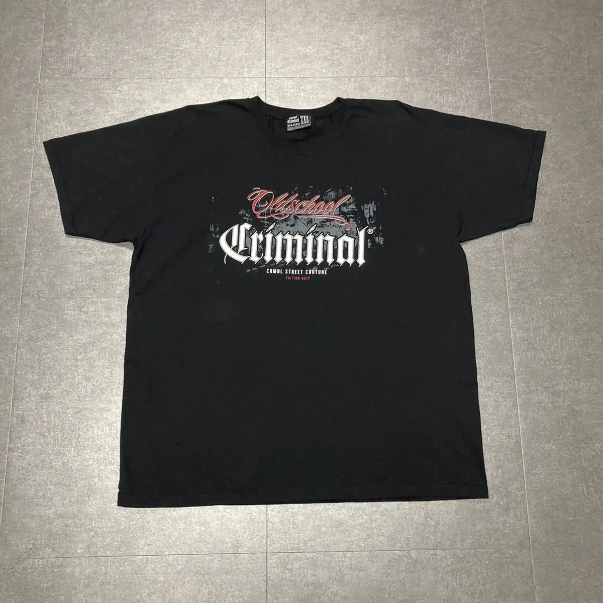 (2XL)Oldschool criminal 해골 반팔티