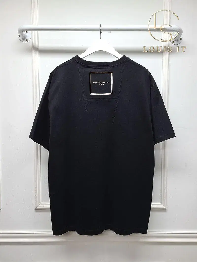 [52] Wooyoungmi Black Square Label Back Logo Vahn Palmetto