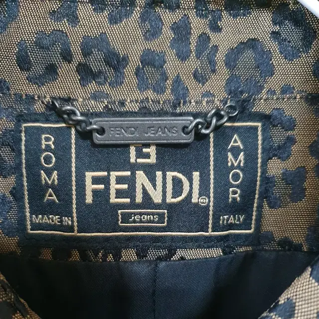 정품 여성 펜디(FENDI) 레오파드 트렌치코트