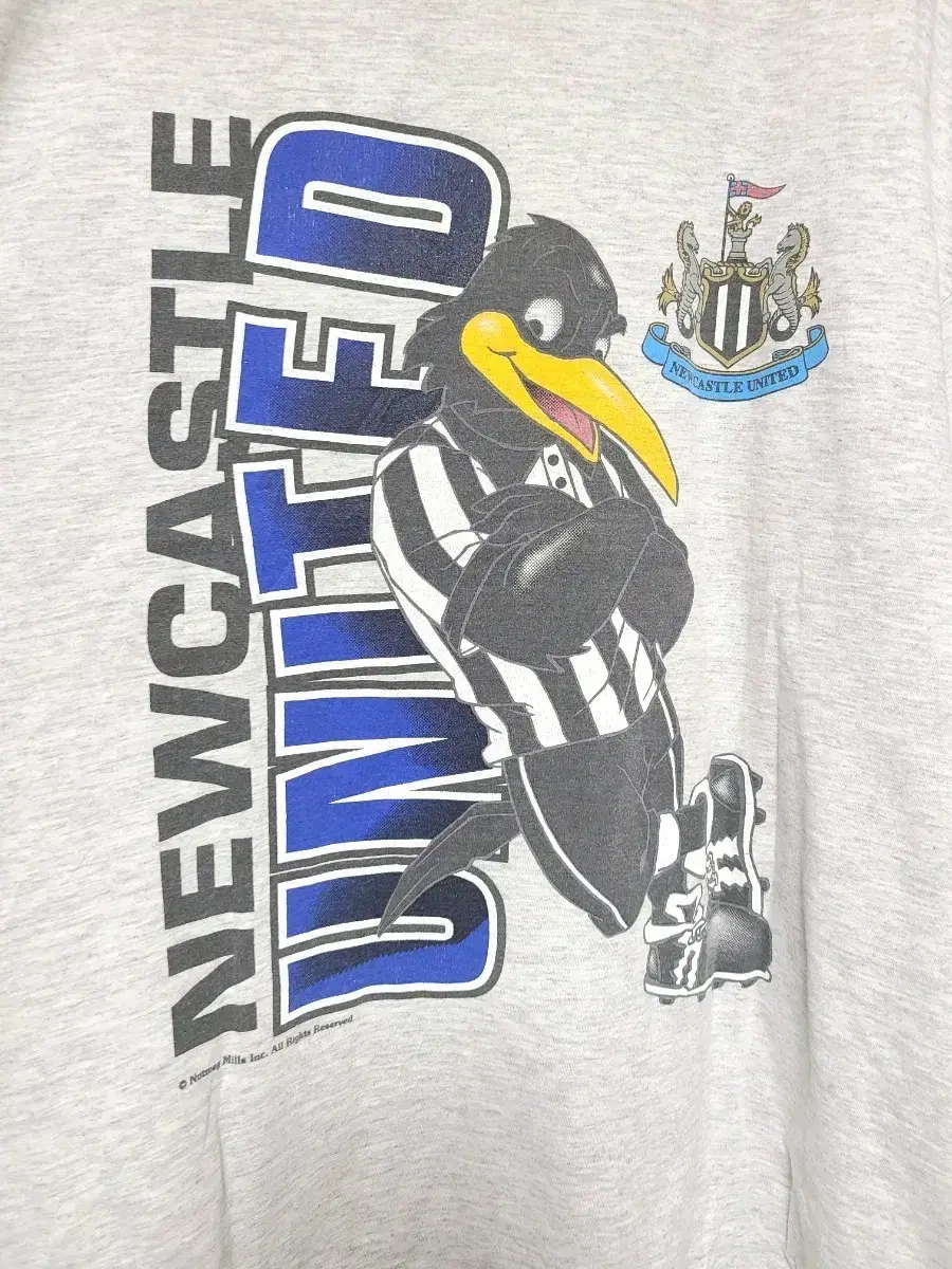 NUTMEG Newcastle United Mascot Printed Vintage T-Shirt