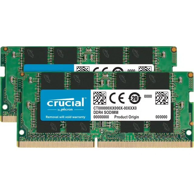 크루셜 DDR4 2666Mhz 64GB 32GB x2 노트북 메모리 램