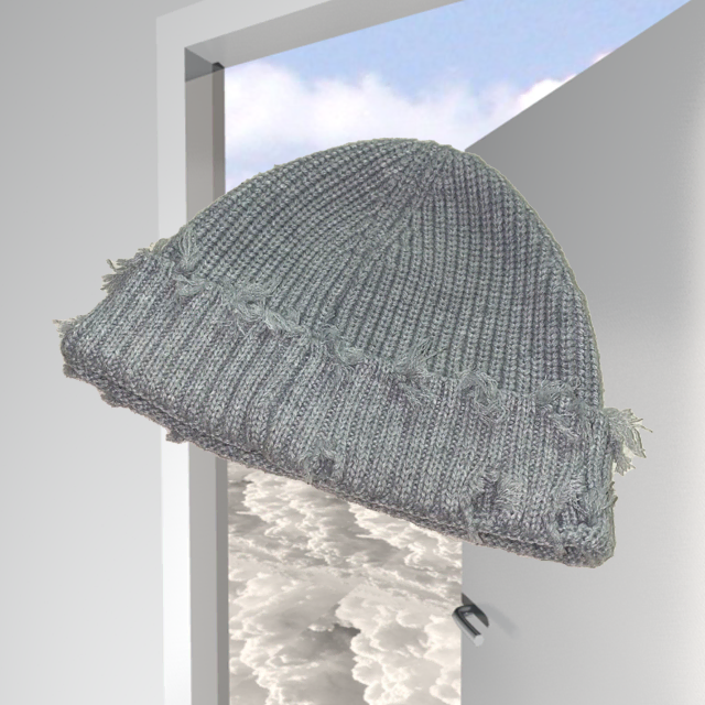 찢어진 비니 Damaged Beanie (Grey)