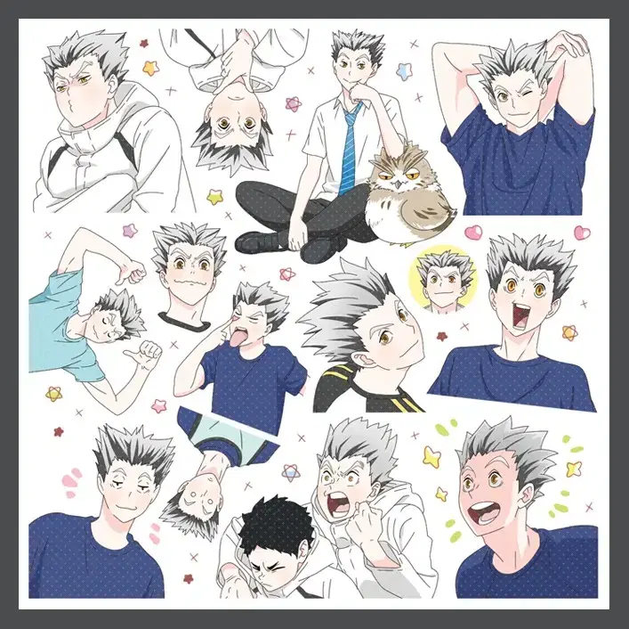 Haikyuu Bokuto sticker instagram printstickers