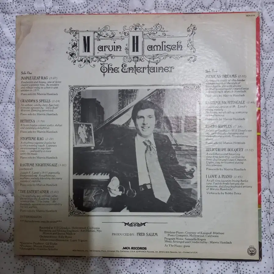 Lp중고 Marvin Hamlisch The Entertainer 음반