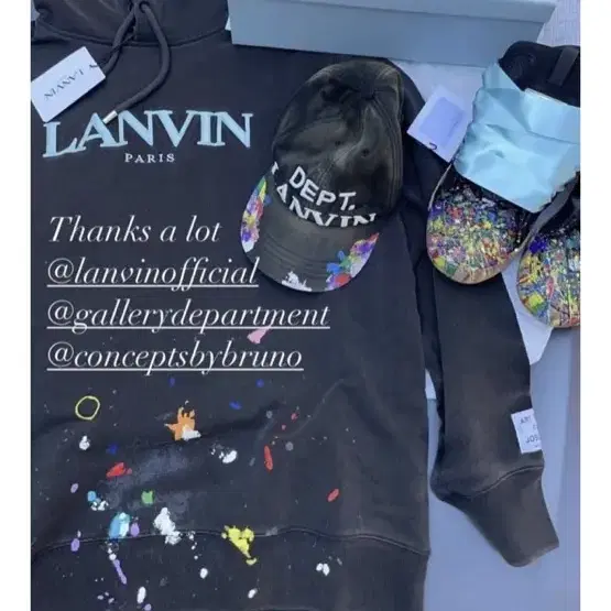 갤러리 디파트먼트 x 랑방 lanvin 워시드 캡