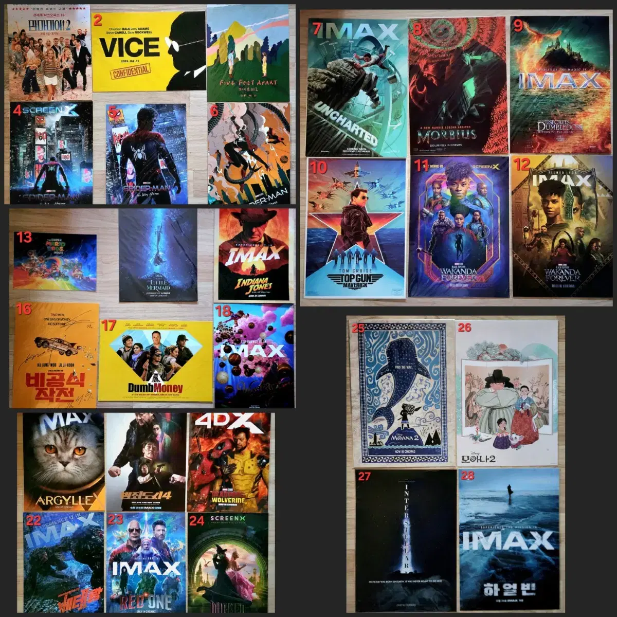 Movie A3 posters (28 types, up to Harbin)