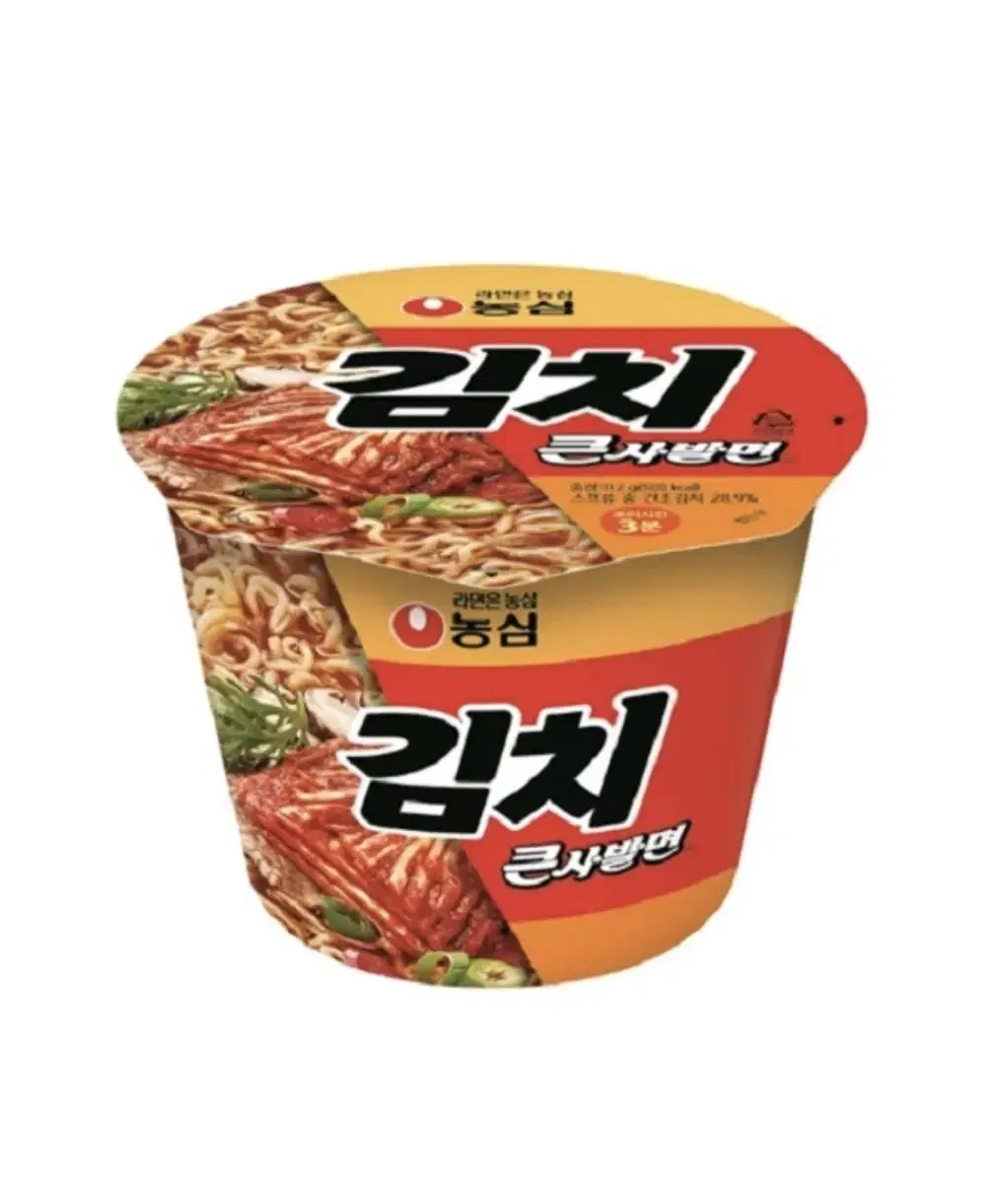 농심 김치 큰사발면 112g 16개 무료배송 컵라면 라면