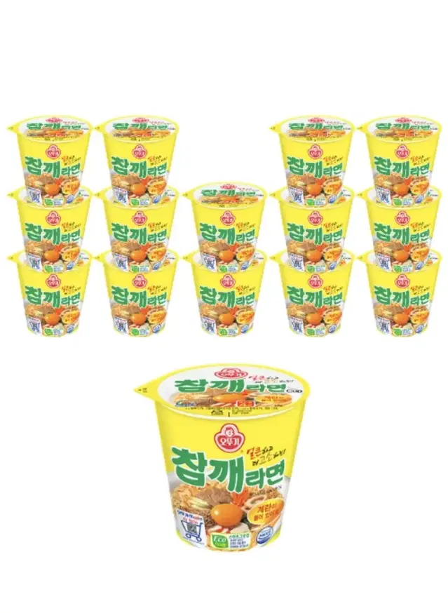 오뚜기 참깨라면 미니 컵라면 65g 15개 무료배송 참깨컵라면