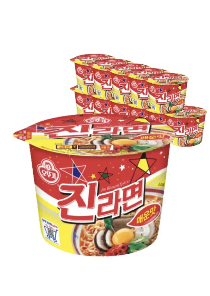 오뚜기 진라면 컵라면 매운맛 110g 12개 무료배송 진라면컵 라면