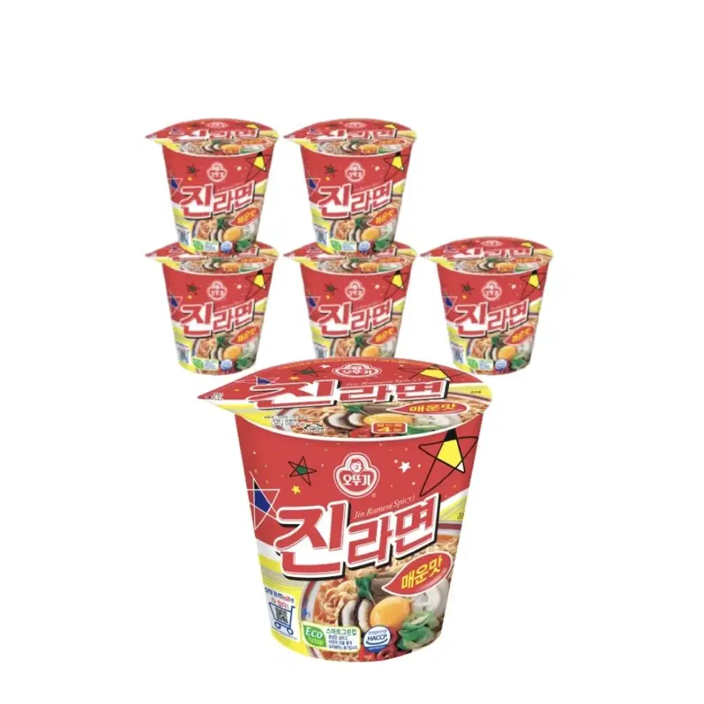 오뚜기 진라면 미니 컵라면 매운맛 65g 6개 무료배송 진라면컵 라면