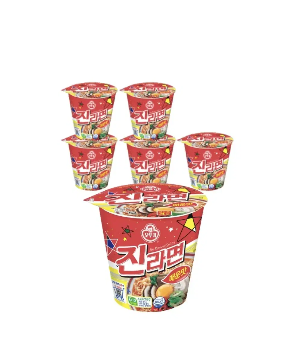 오뚜기 진라면 미니 컵라면 매운맛 65g 6개 무료배송 진라면컵 라면