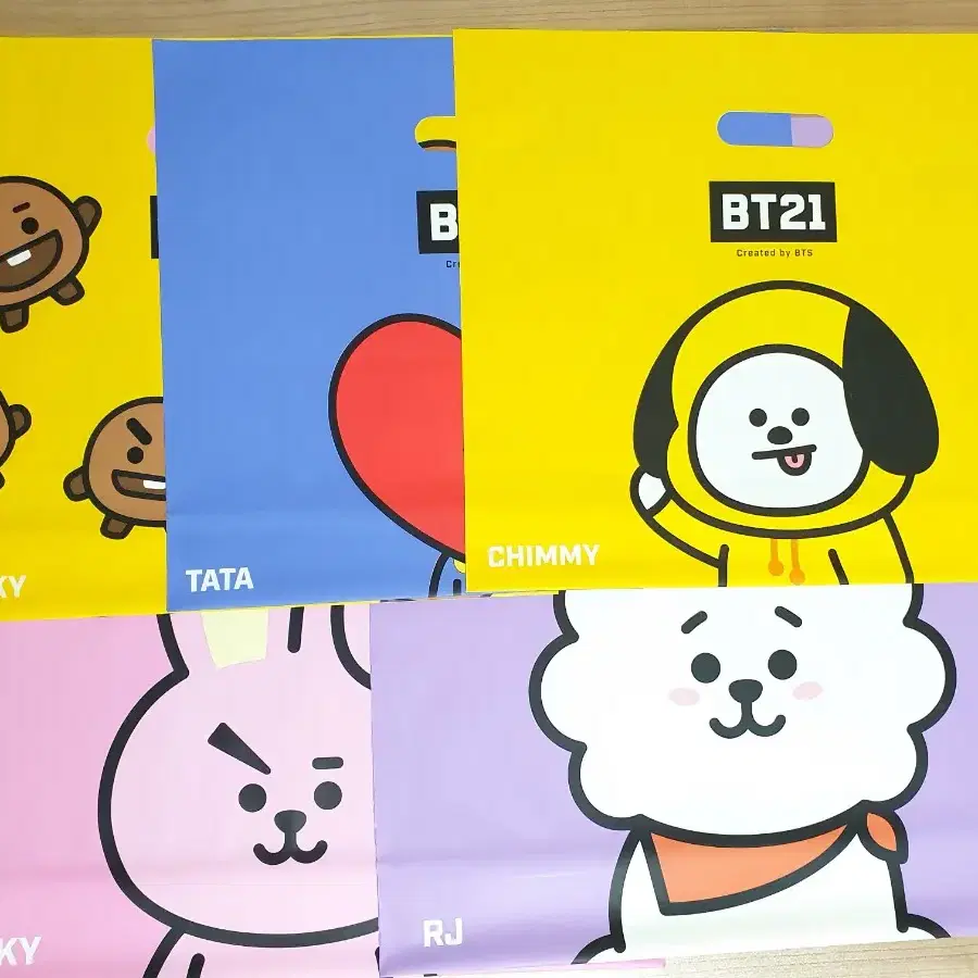 [방탄소년단 BTS] BT21 쇼핑백 비닐백 알제이 치미 쿠키 슈키 방탄